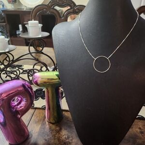 Lele Sadoughi 925 Sterling Silver Circle Necklace